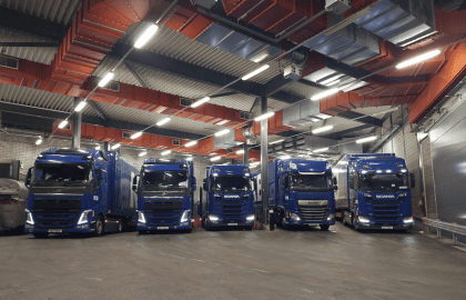 blue trucks at leeds first direct arena