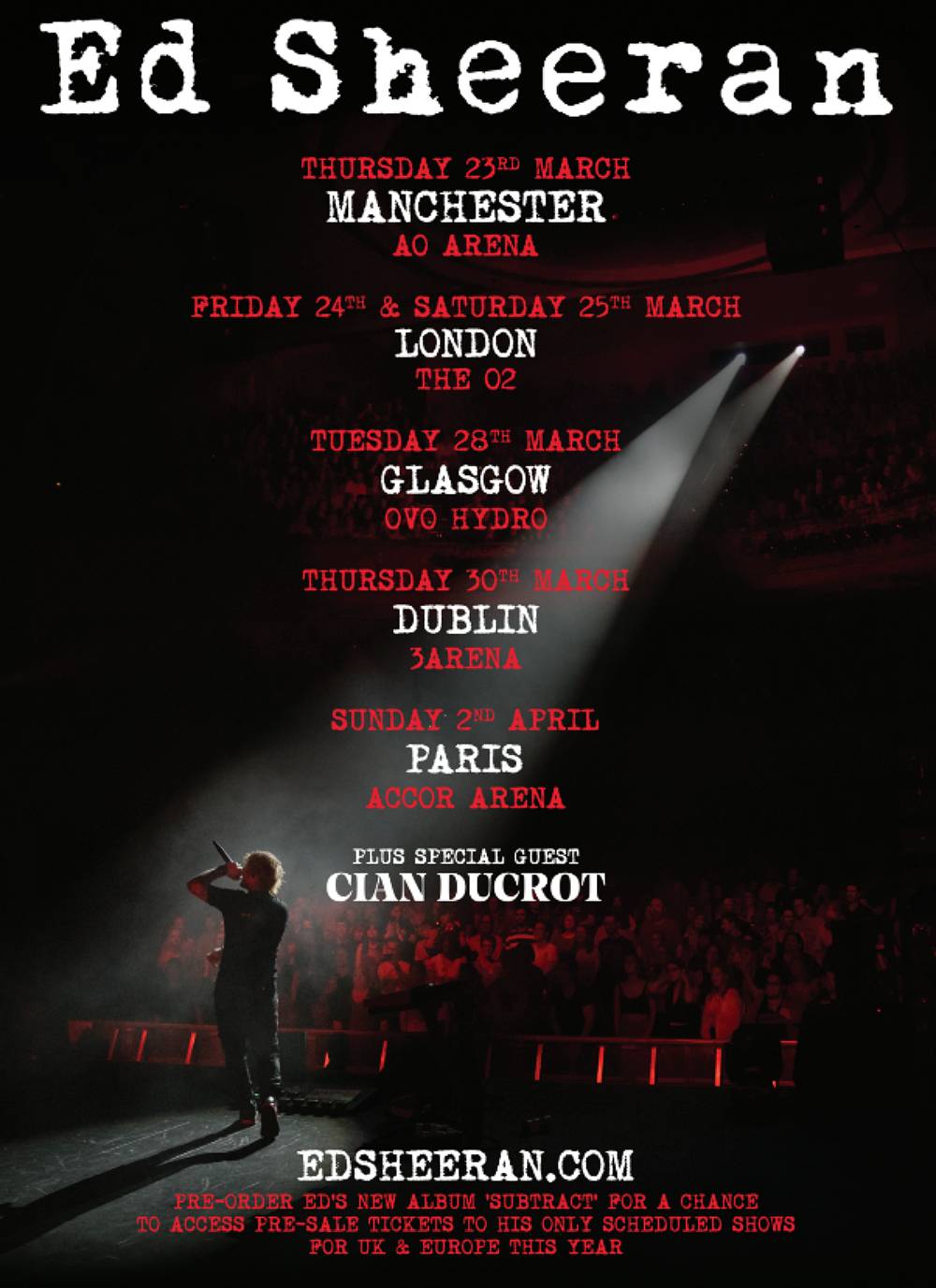 Ed Sheeran Tour Poster